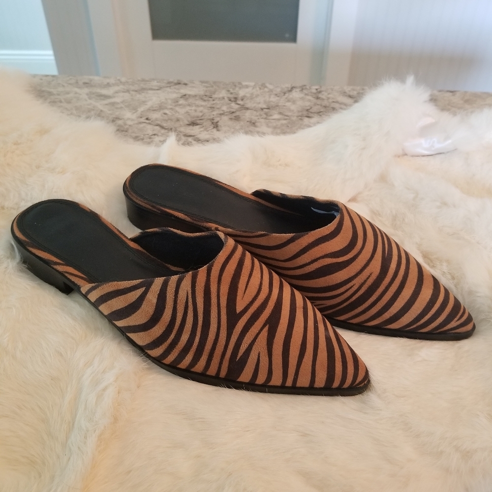 ASOS  animal print mules/slides